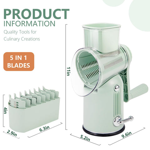 PDAENLKY grater large feed port speeds prep of bulky vegetables