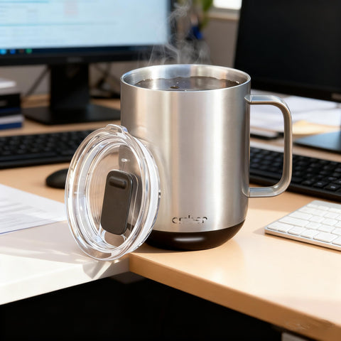 Replacement lid for Ember 14 oz mug with splash-resistant O-ring for better spill control.