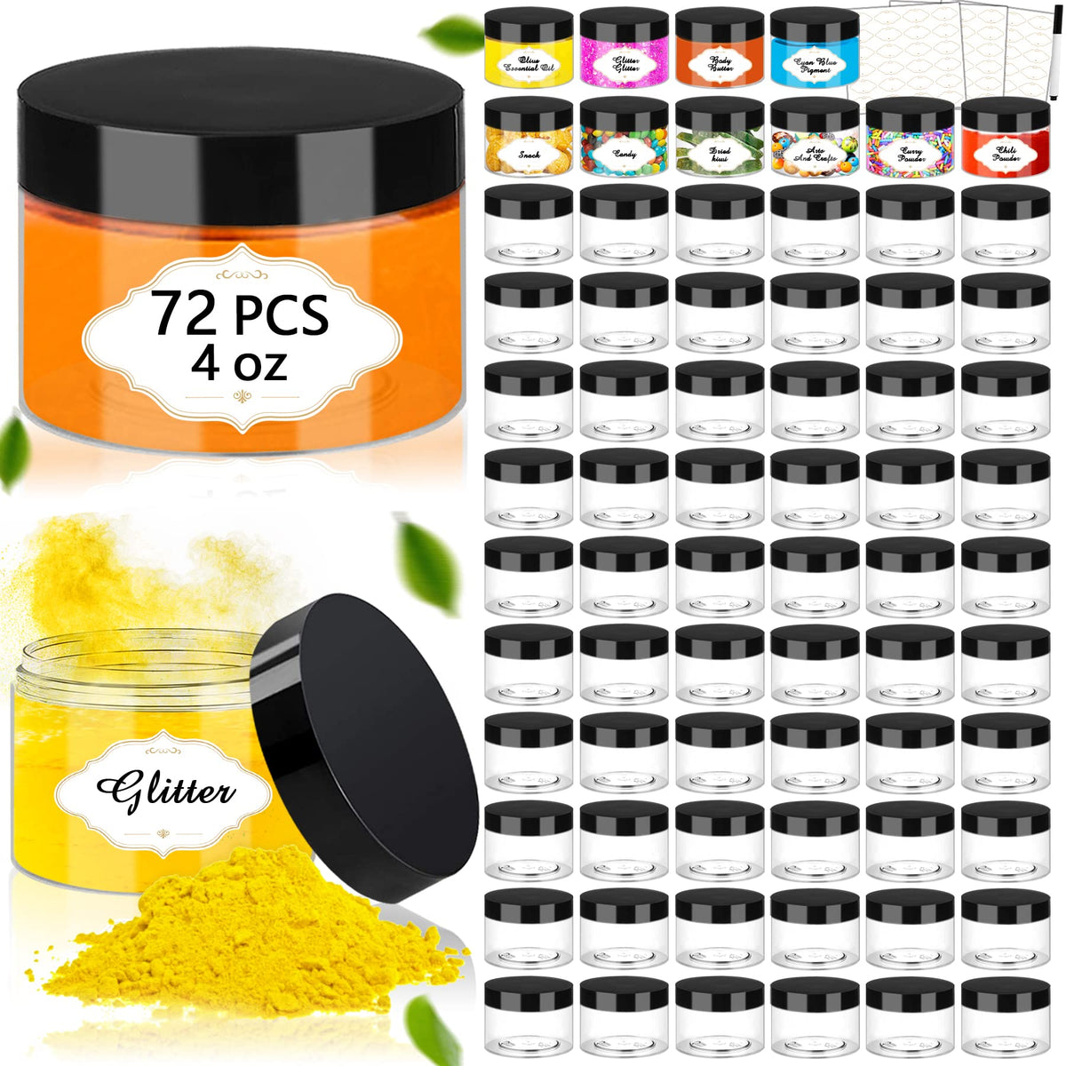 PeacePeo 4 oz jar with airtight lid for cosmetics storage