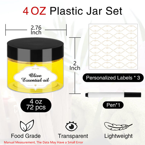 PeacePeo 4 oz jar front view highlighting clear body