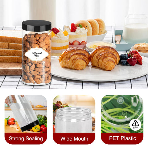 PeacePeo airtight screw-on lid with foam liner keeps contents fresh.