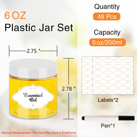 PeacePeo 48-piece jar set with lids for organized storage and gifting.