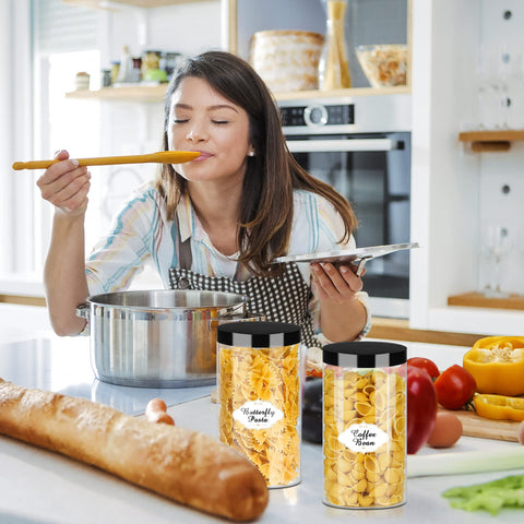 PeacePeo kitchen pantry jar set brings order to cabinets.