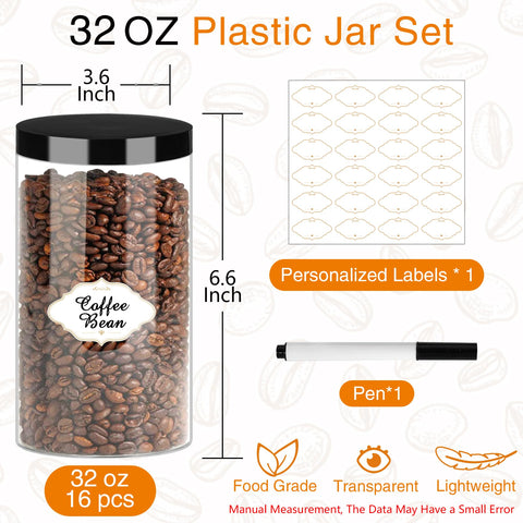 PeacePeo leakproof screw-on lid jar keeps dry ingredients safely sealed.