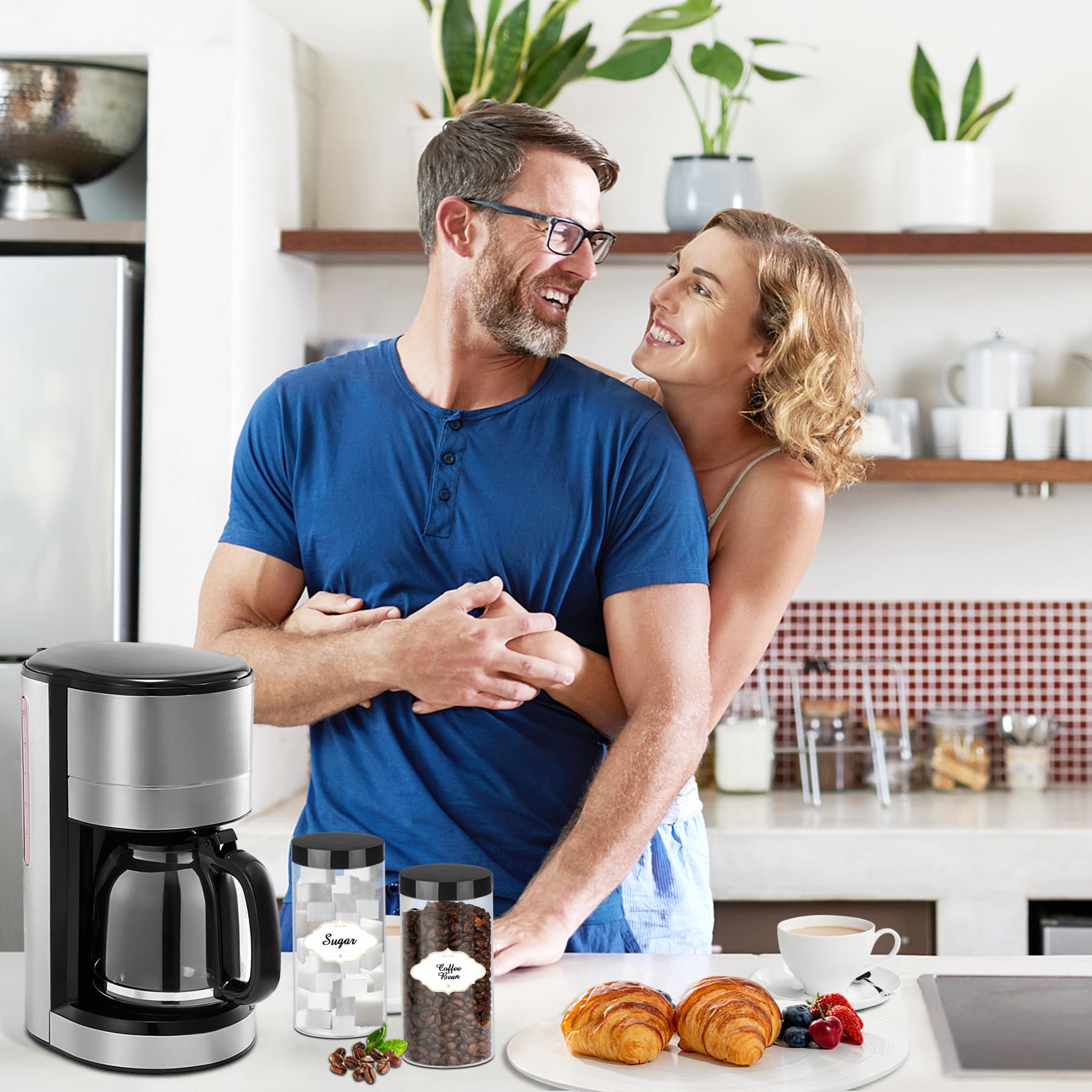 PeacePeo stackable kitchen storage jars help organize your space.
