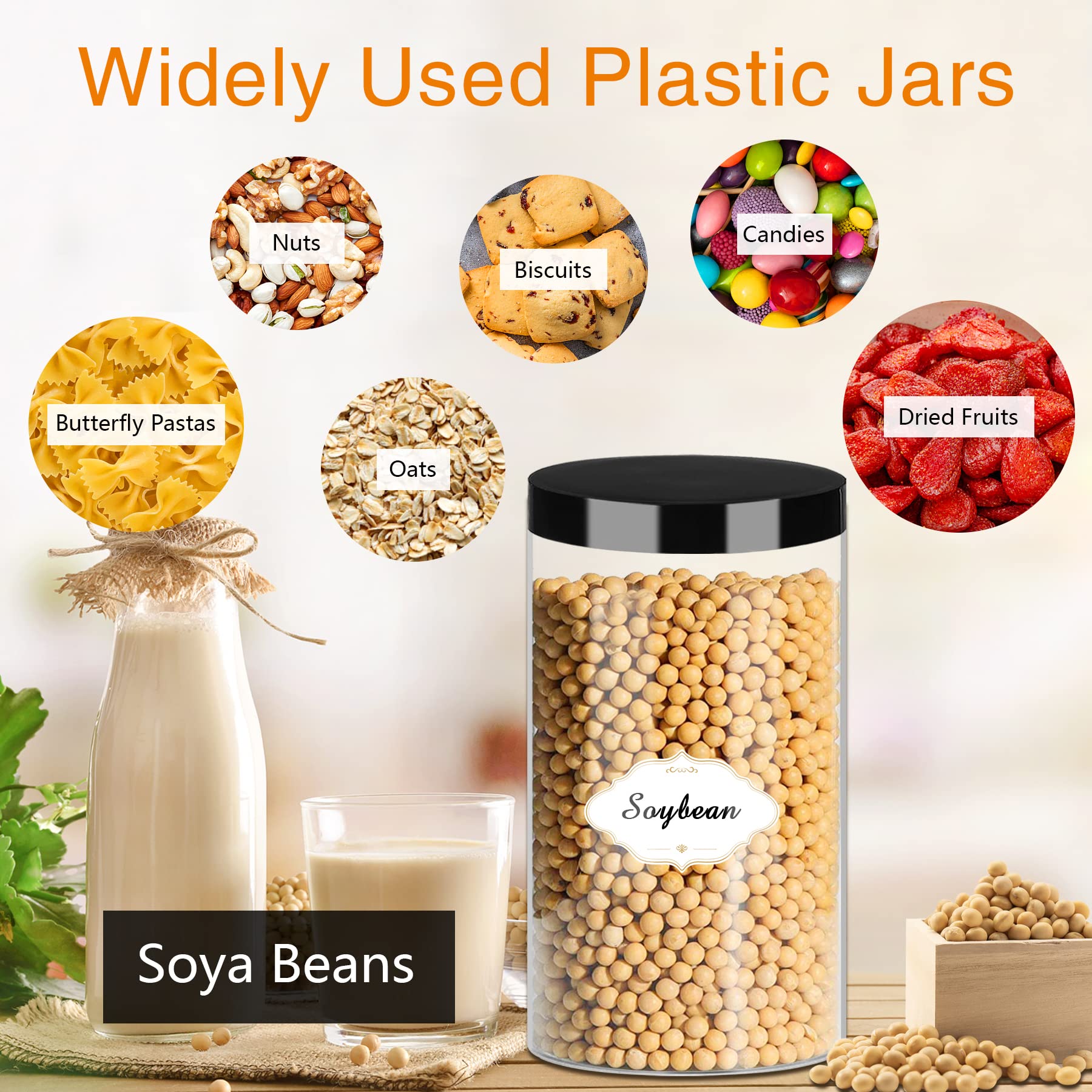 PeacePeo stackable transparent container saves shelf space and promotes neat storage.