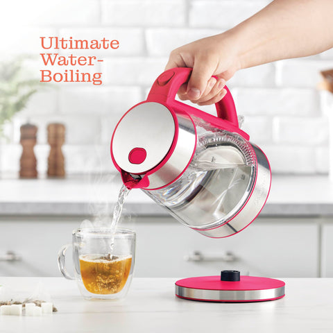 Peach Street Speed-Boil kettle LED light signals active boiling.