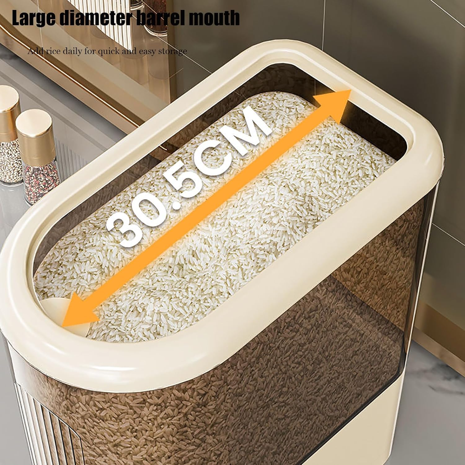 Peaoop sealing-ring top preserves freshness by limiting air exposure
