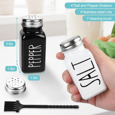 PECULA shakers with stainless steel lids showing spill-free refills.