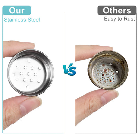 PECULA salt and pepper shakers shown from the side highlight compact design.