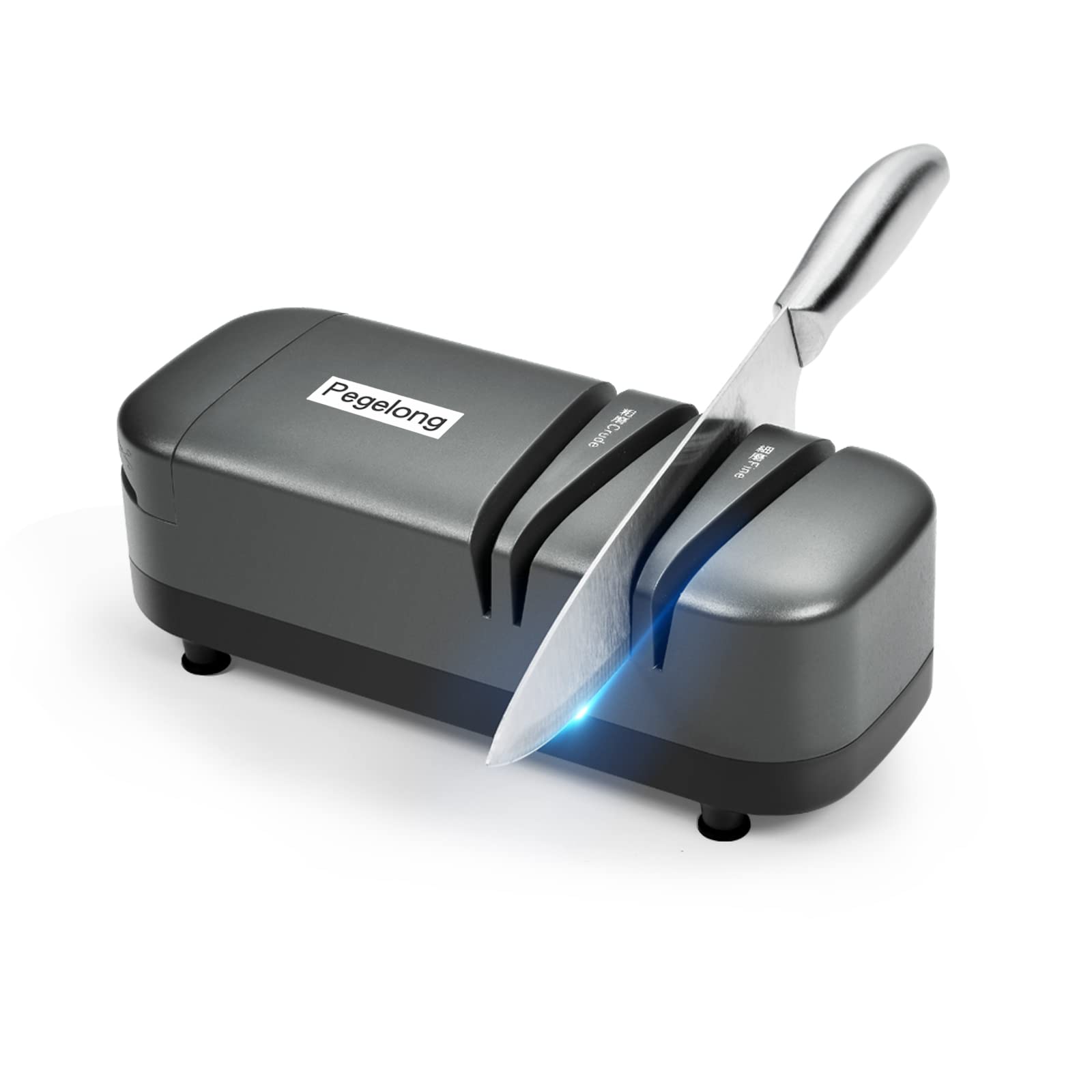 Pegelong S820 front view shows compact design for fast knife sharpening.