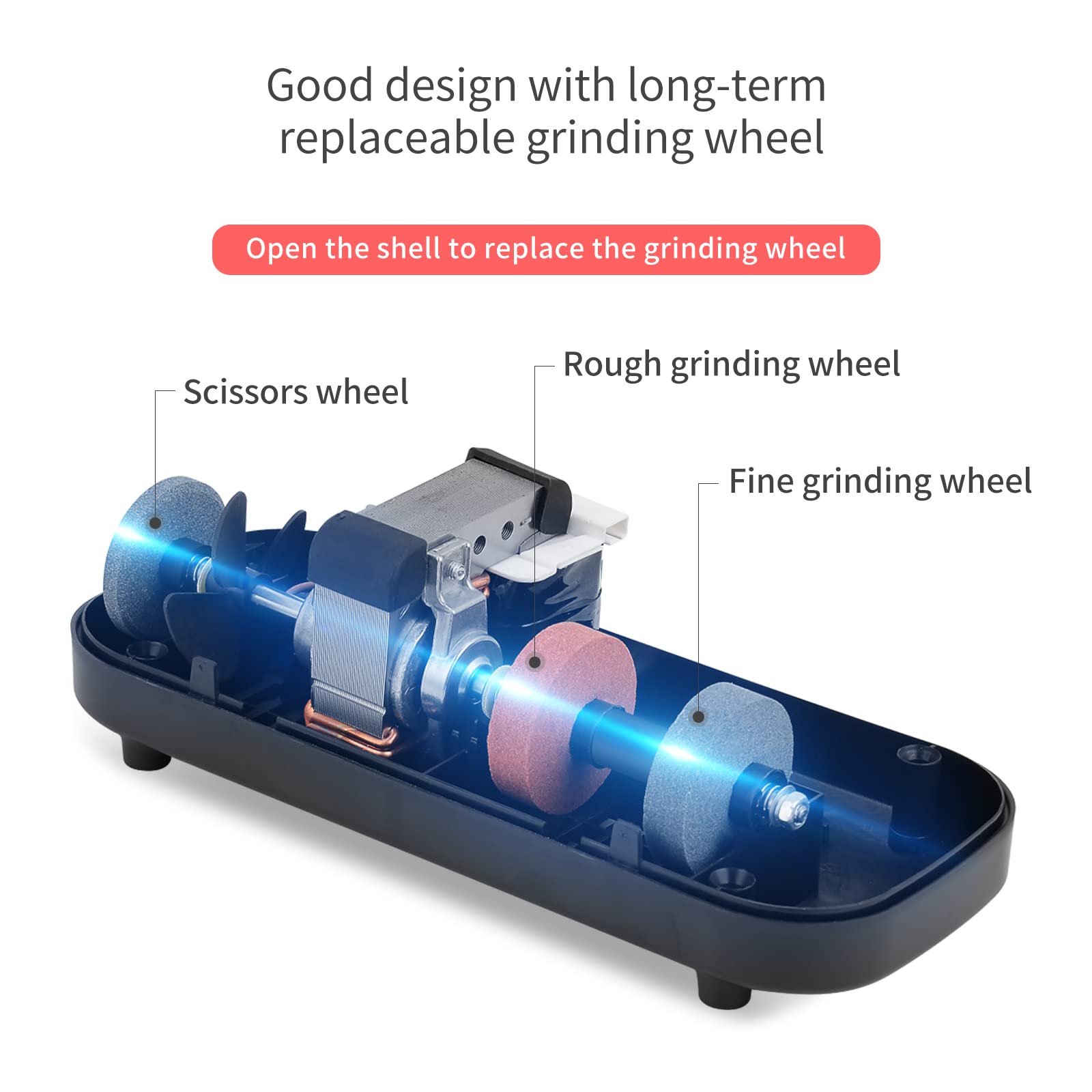 Pegelong S820 knife sharpening action shows efficient kitchen tool in use.