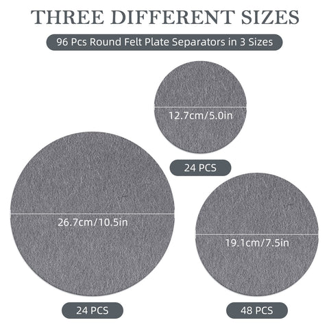 Pehciroe 10.5in large felt plate divider cushions plates in transit.