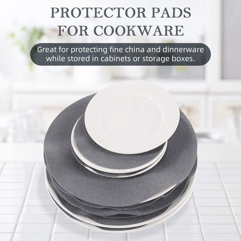 Pehciroe 7.5in medium felt plate divider shields dinnerware during stacking.