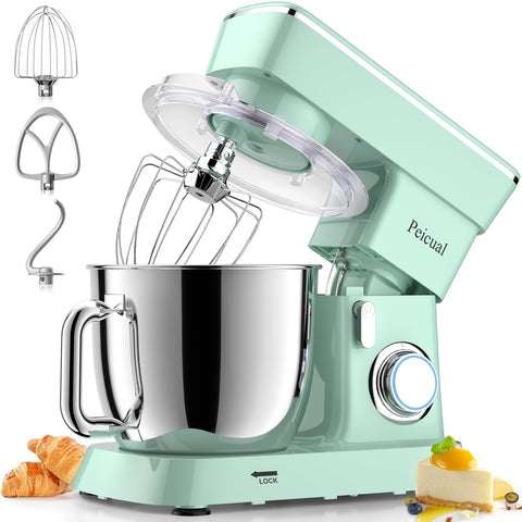 Peicual stand mixer with 6-quart bowl for versatile daily baking.