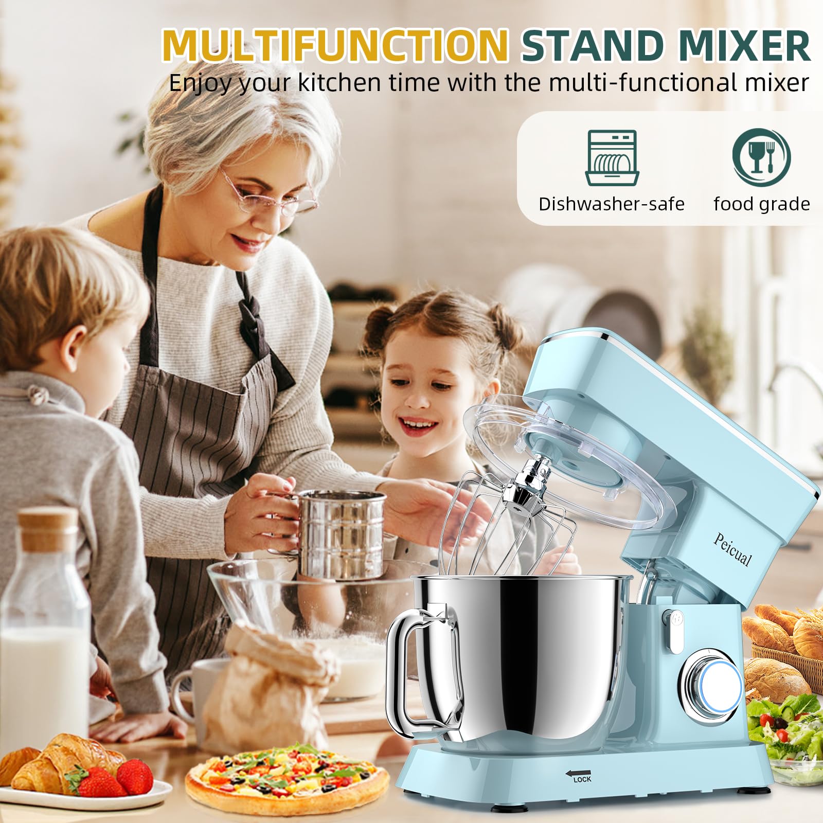 Peicual stand mixer has stability with non slip feet