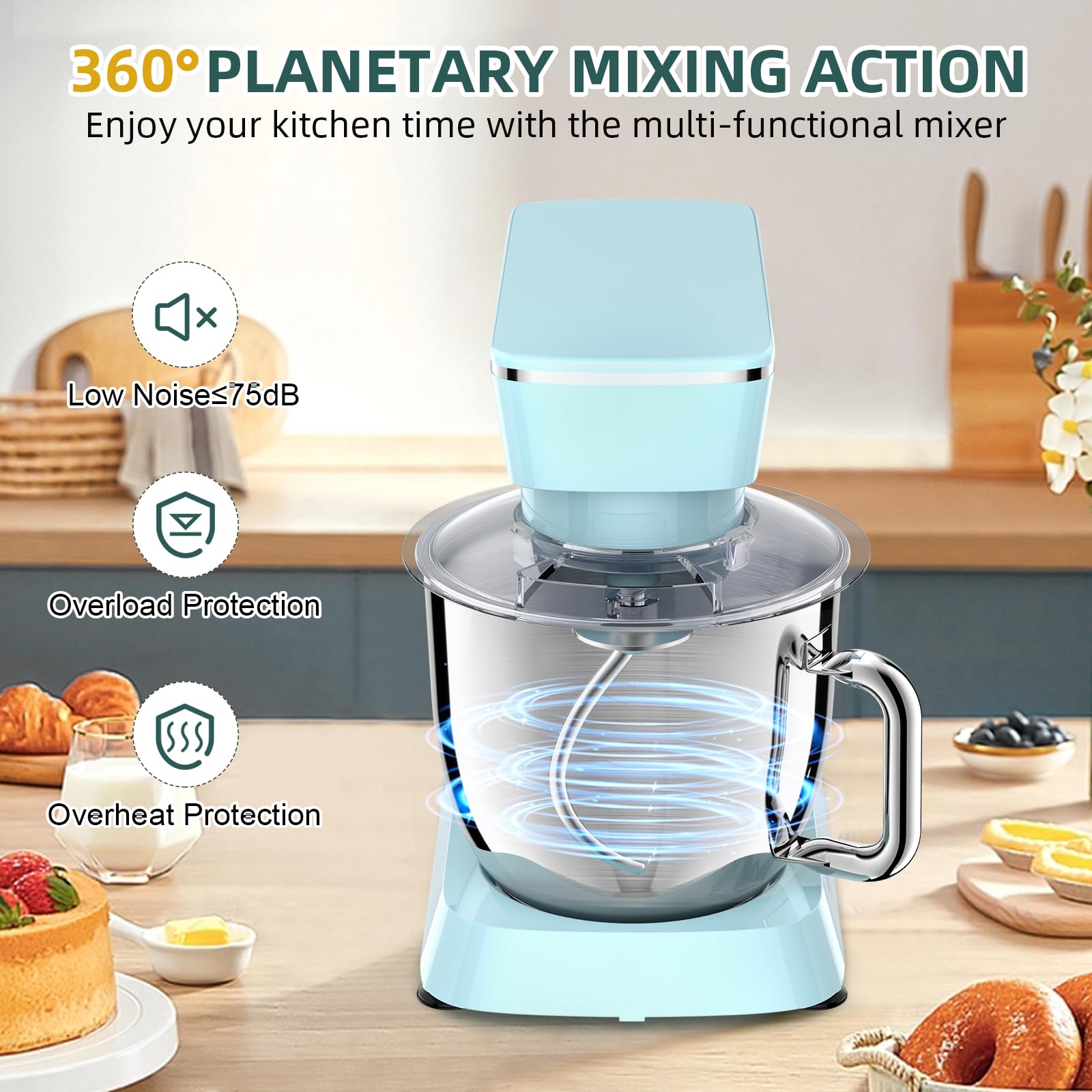 Peicual wire whisk creates airy mixtures and toppings