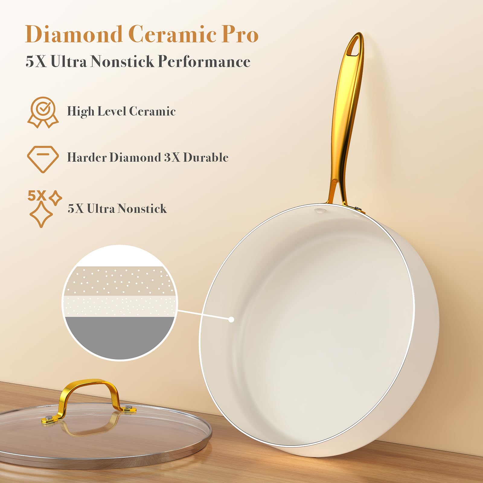 PekGema saucepot with lid ideal for simmering sauces and soups.