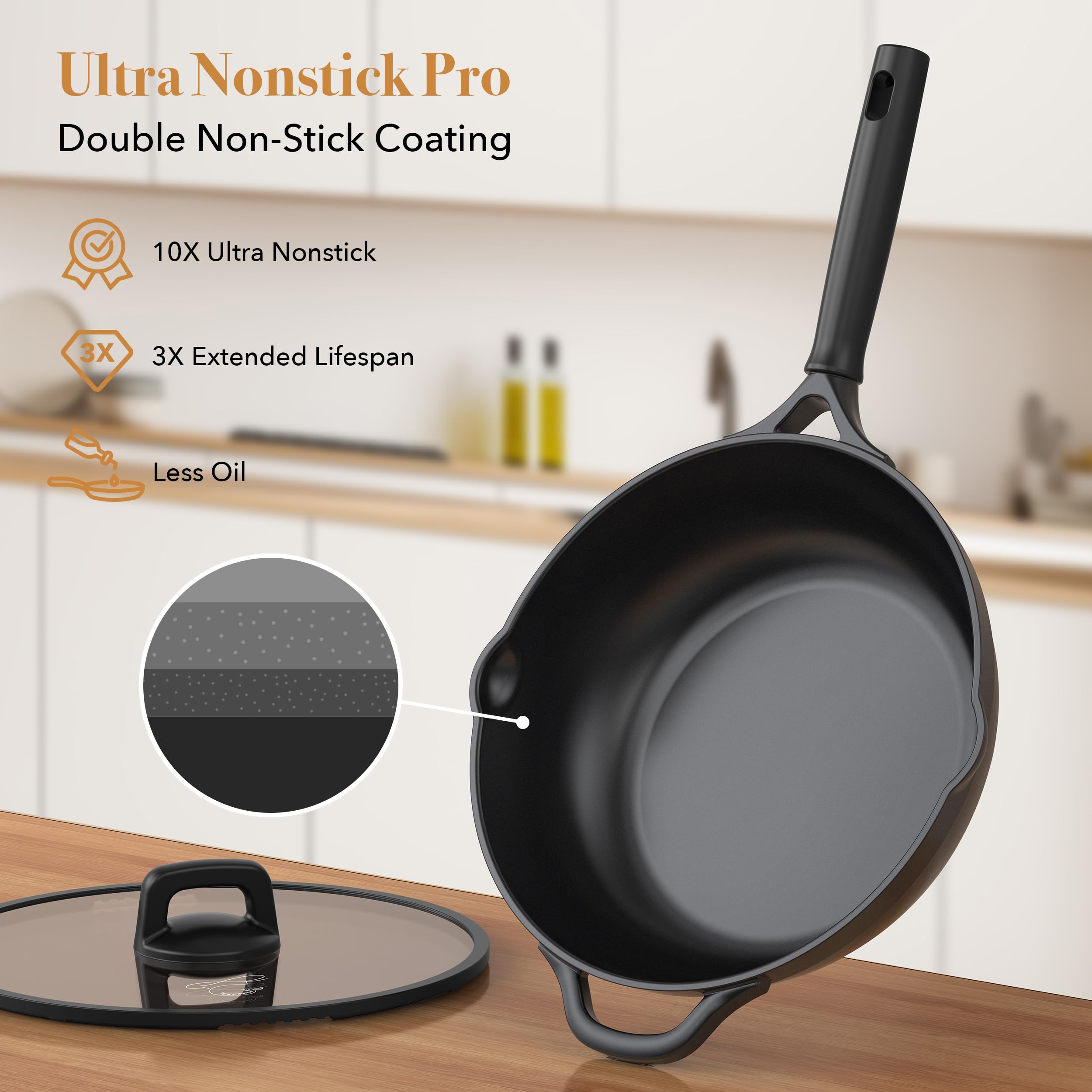 PekGema induction-compatible base heats quickly and evenly on any stove.