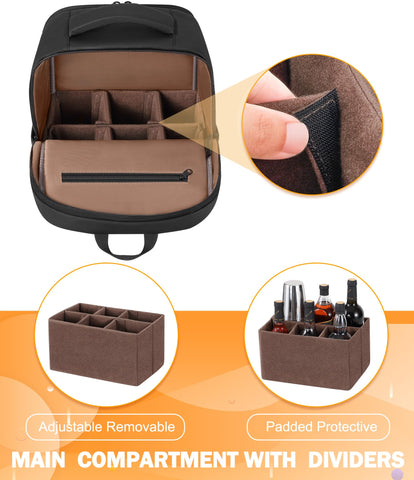 PEKREWS Bartender Bag front compartments organize tools for quick access