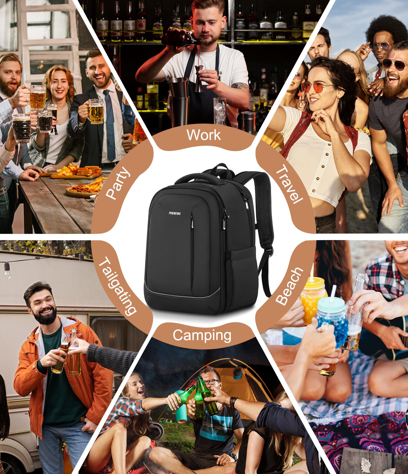 PEKREWS Bartender Bag luggage sleeve enables hands free transport