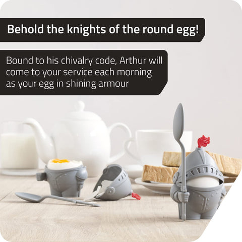 PELEG DESIGN Arthur knight egg spoon pairs with the cup for easy serving