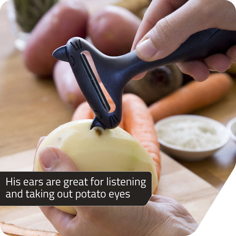 Peleg Design CatPeeler is dishwasher-safe for easy cleanup after prep.