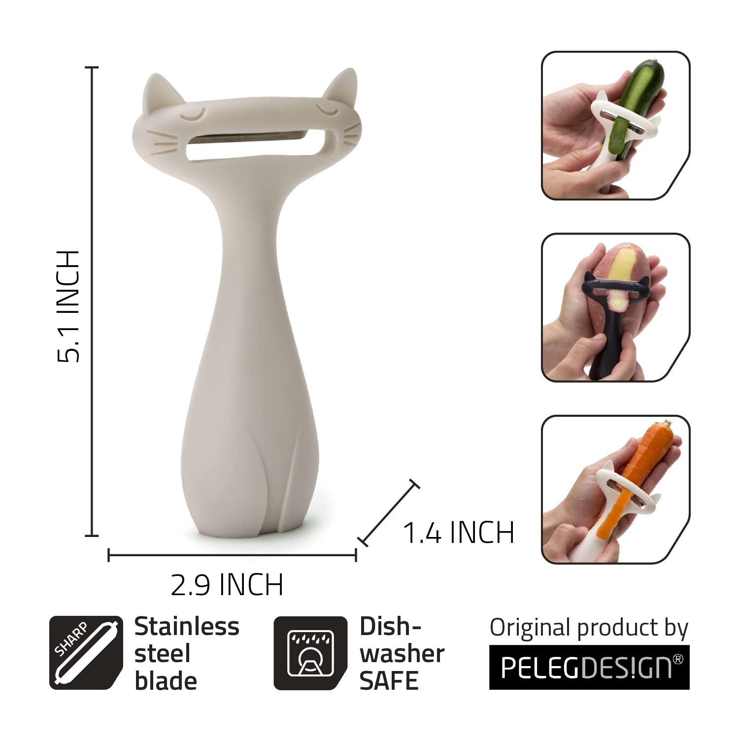 Peleg Design CatPeeler white decor for a modern kitchen.