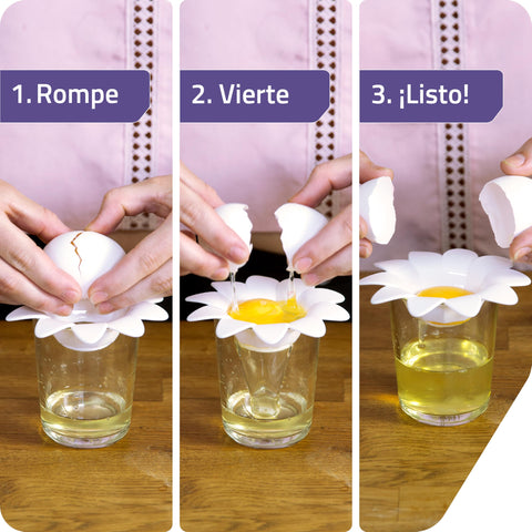 Peleg Design Daisy egg separator in action during prep