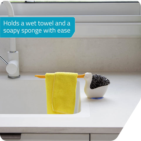 PELEG DESIGN Pelix suction cup secures firmly, preventing wobble on smooth countertops.