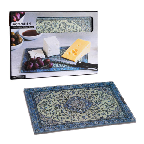 PELEG DESIGN Rugboard cutting board with tempered glass for precise slicing and stylish serving.