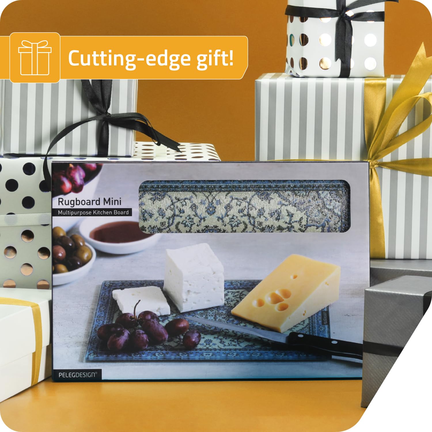PELEG DESIGN Rugboard tempered glass withstands heat for brief pot rests as a trivet.