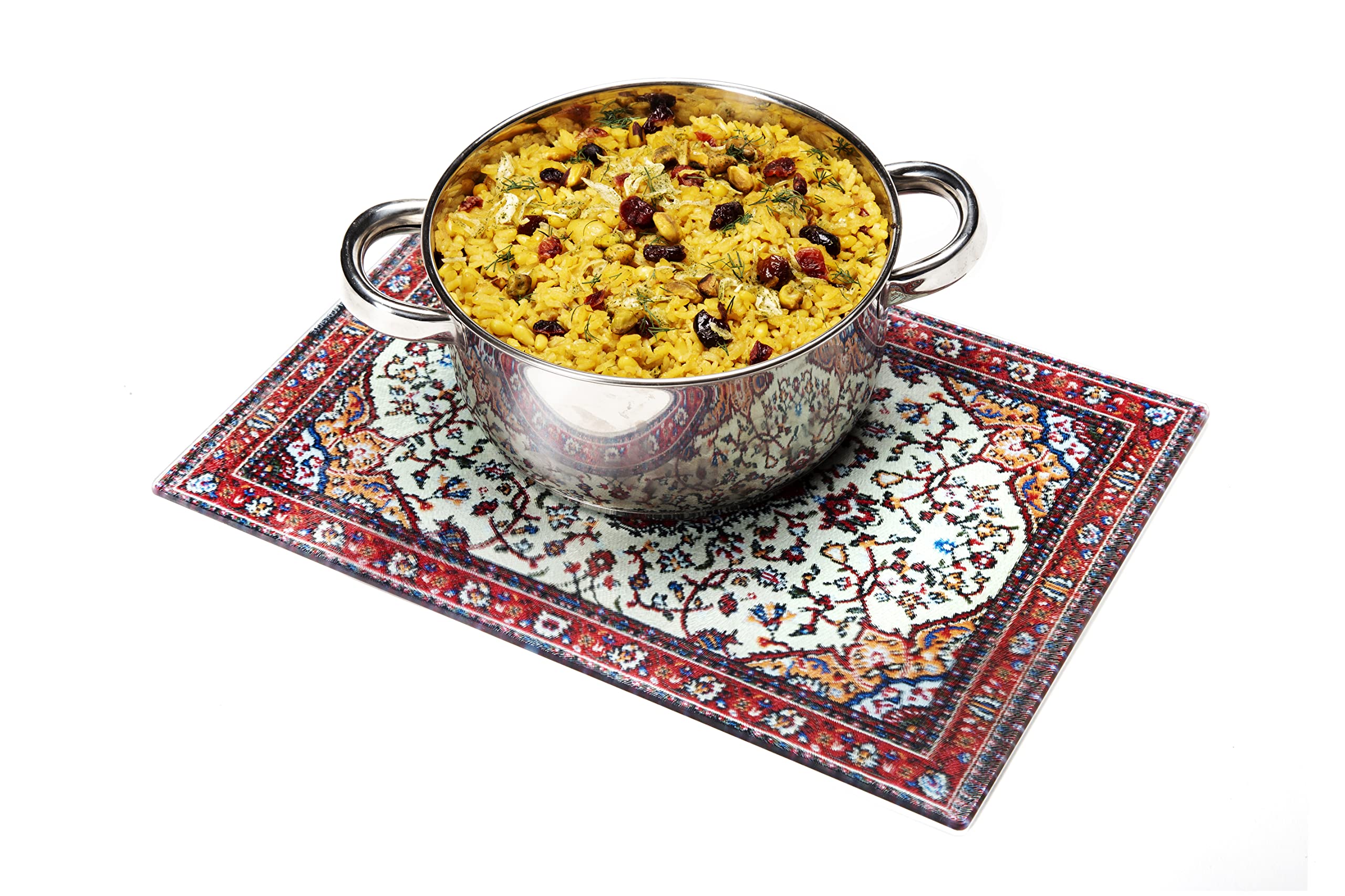 PELEG DESIGN Rugboard tempered glass surface highlights durability and ease of cleaning.