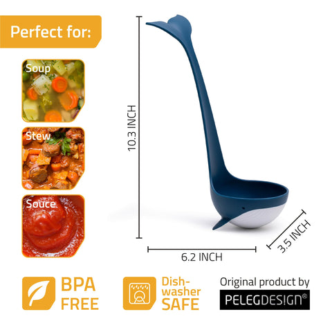 PELEG DESIGN Souper Tail Ladle punch-serving whale design for gatherings.