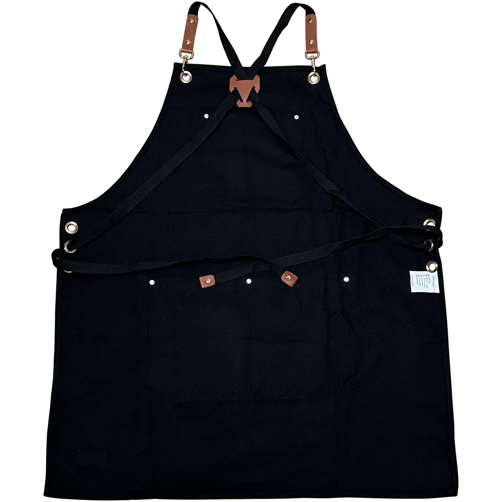 Pelocapa barber apron back strap adjustment enables easy, comfortable fit