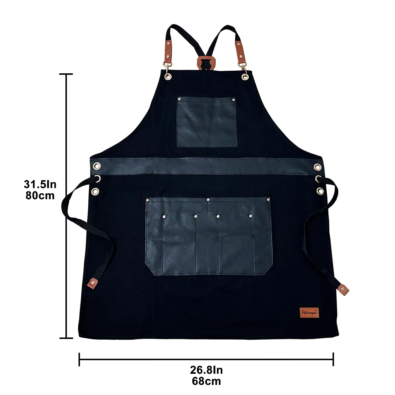 Pelocapa barber apron pocket layout highlights organized tool storage