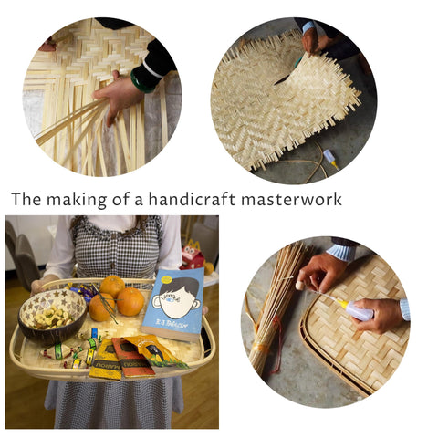 PEMAR dining tray with handles enhances serveware and rustic decor