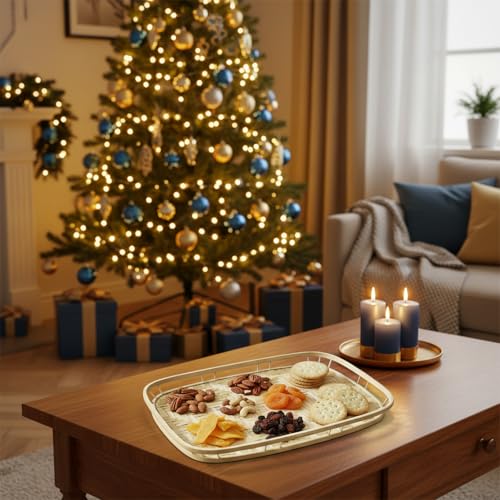 PEMAR rectangular tray with breakfast items in bed for easy serving