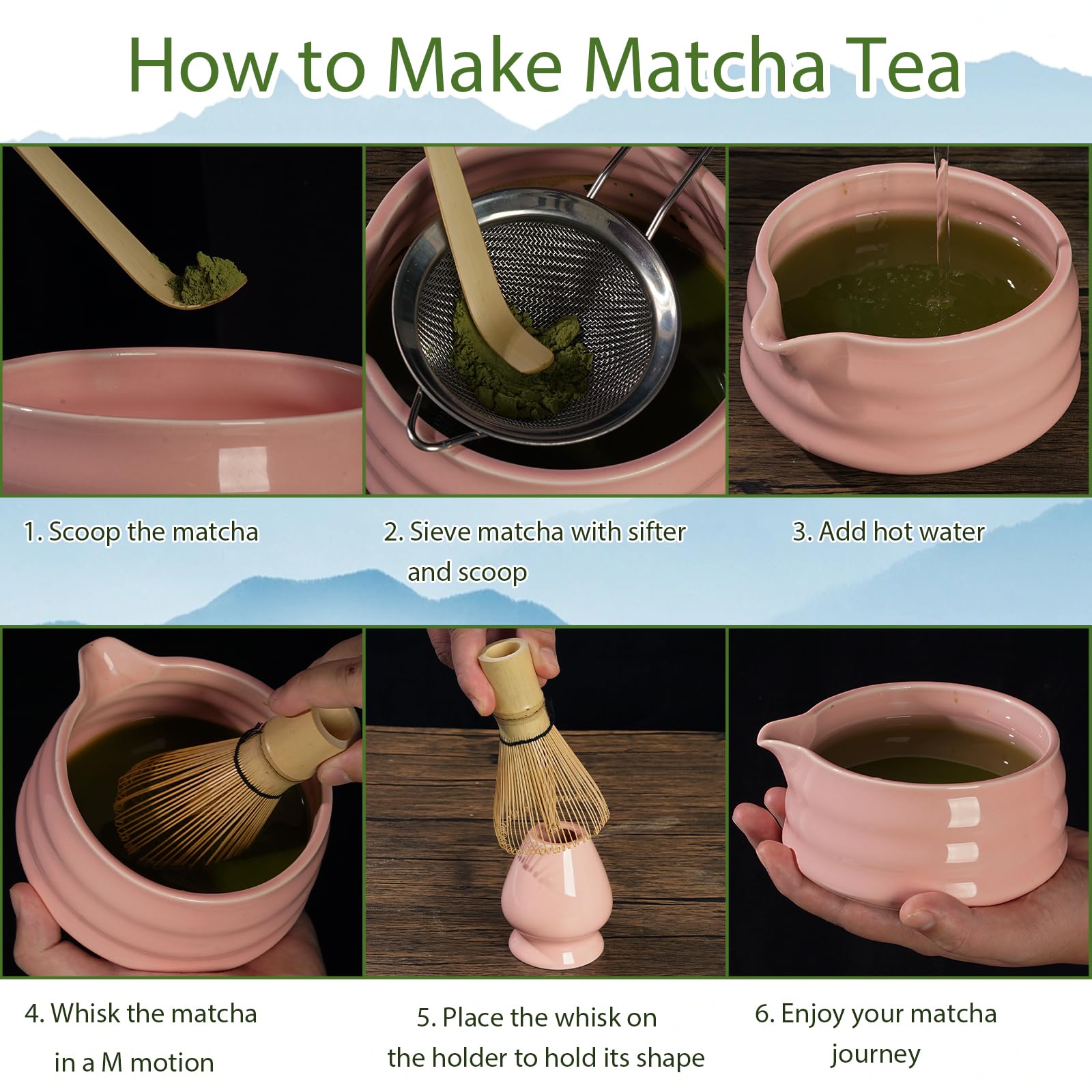 Pemucen stainless steel sifter ensures lump-free matcha and even texture