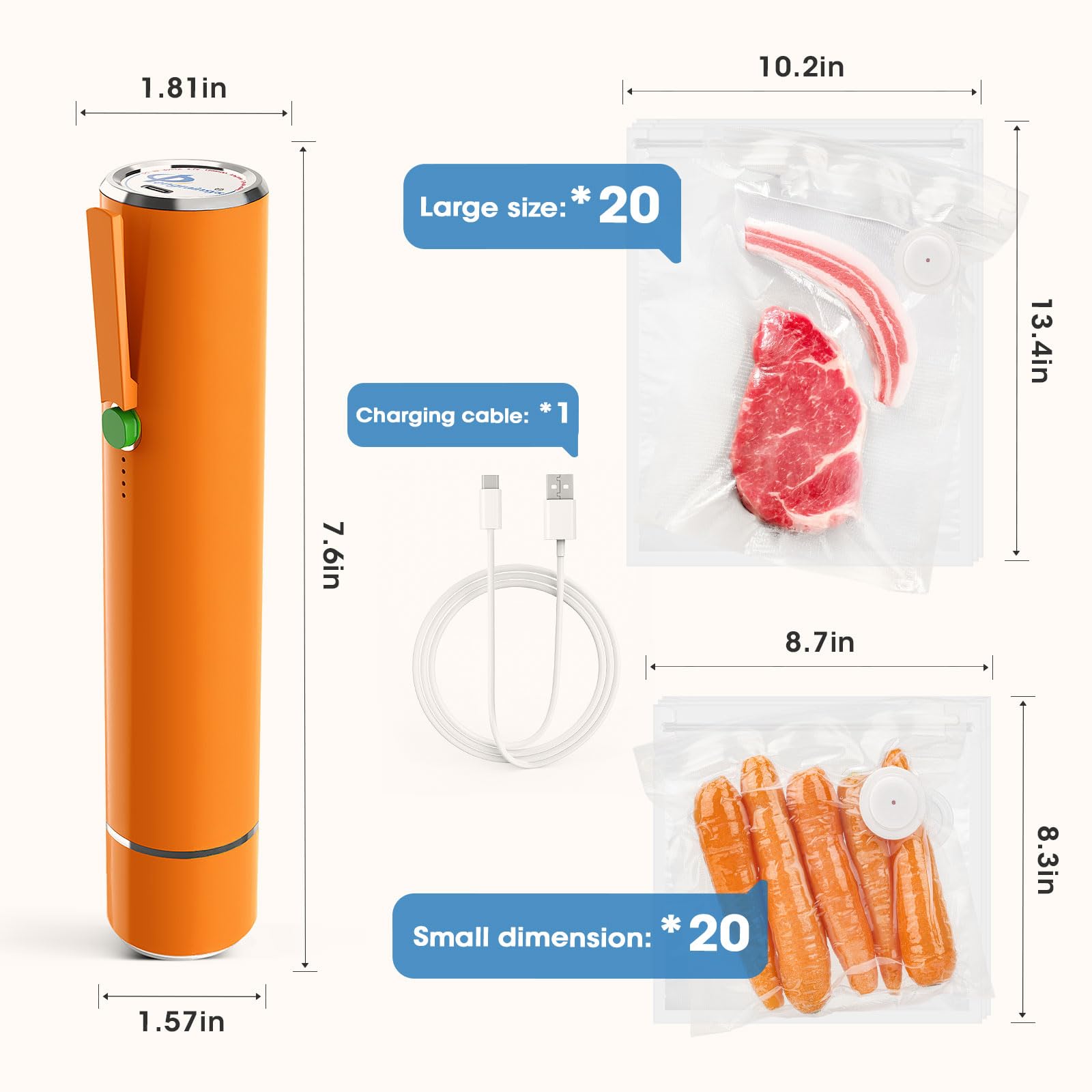 Pengrainsys portable handheld sealer in use for quick meal prep and freshness.