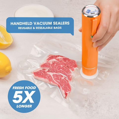 Pengrainsys reusable large vacuum bags keeping meat and produce fresher longer.