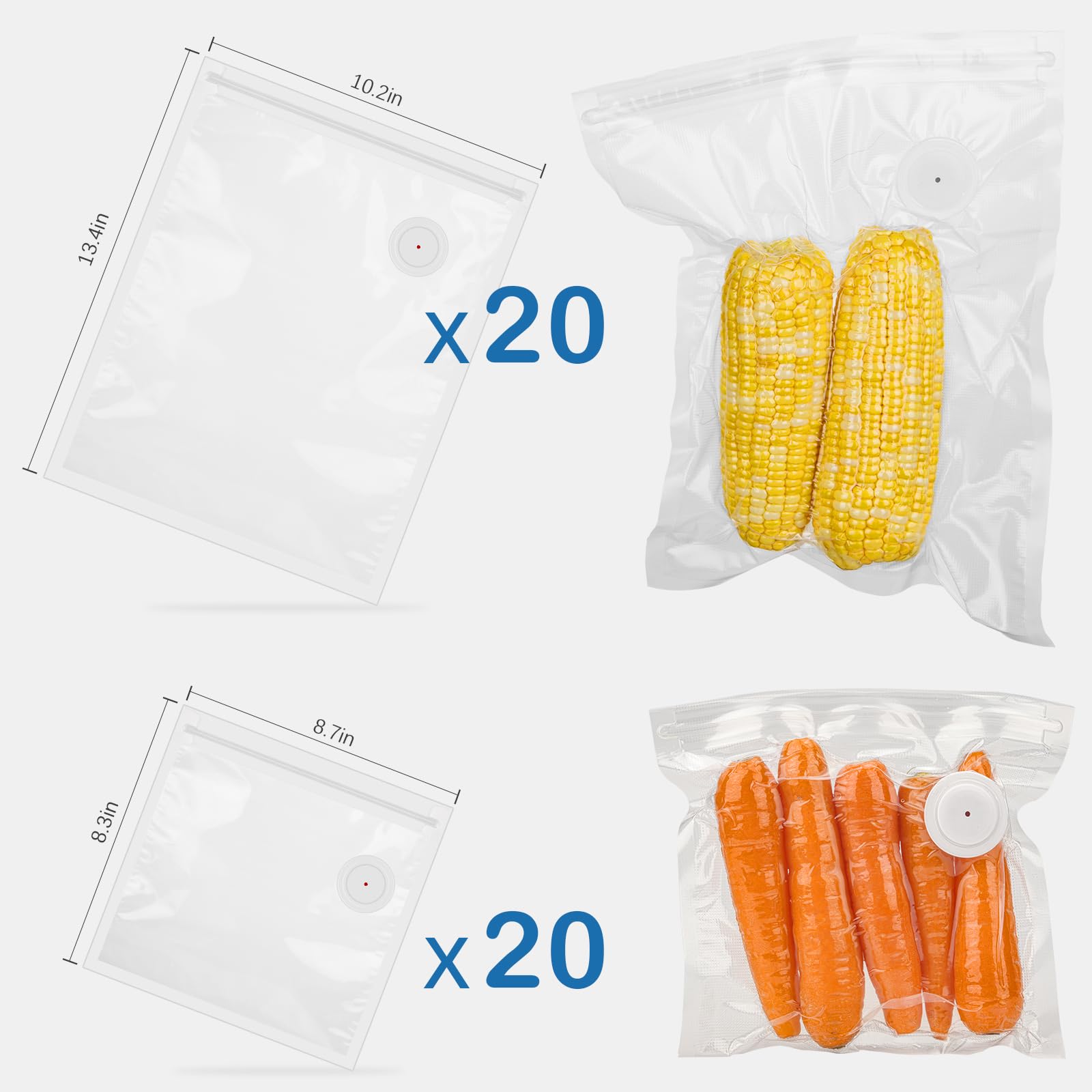 Pengrainsys reusable bags suitable for sous vide and cold storage.