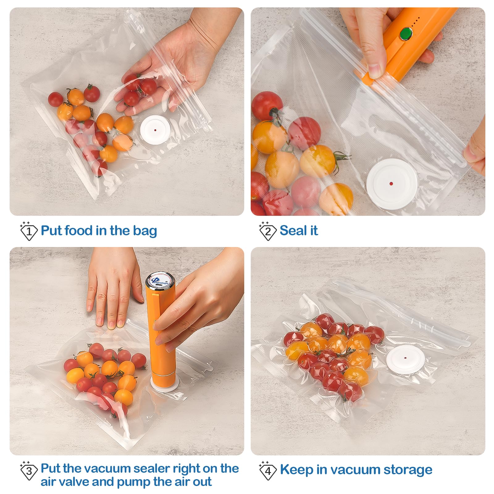 Pengrainsys vacuum bags keep snacks fresh during trips and gatherings.