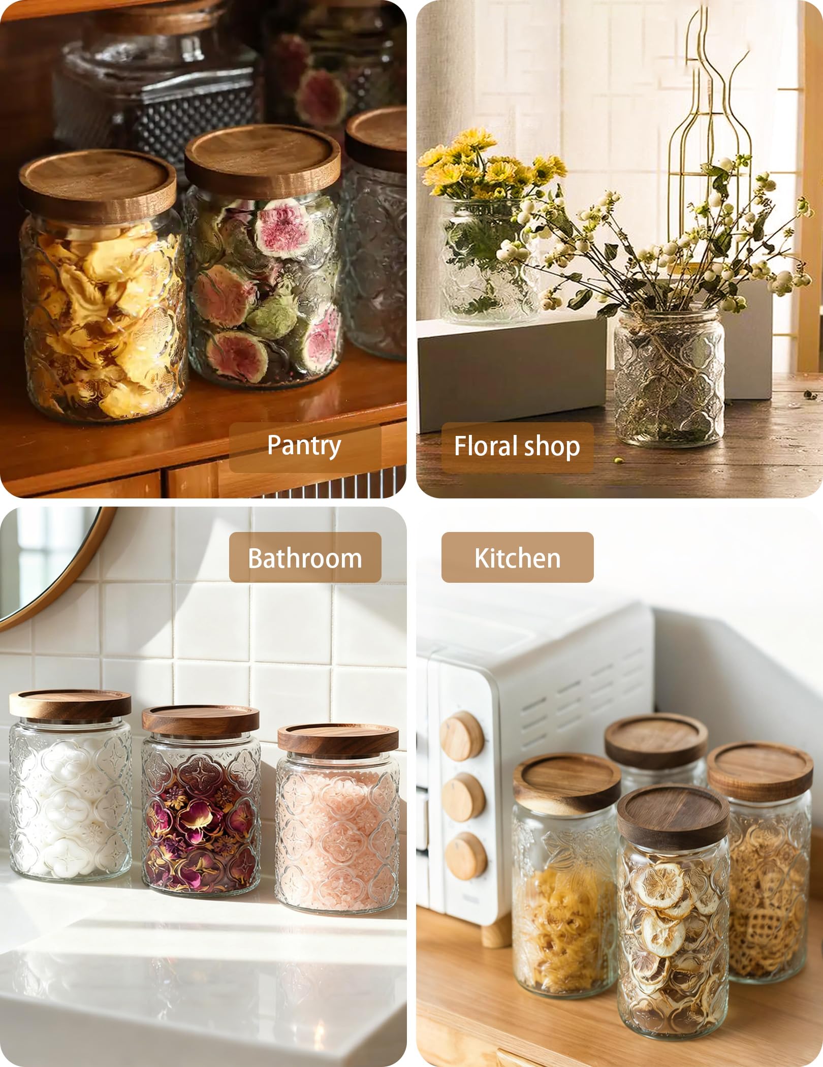Pengshu bathroom storage canister for cotton balls and bath salts