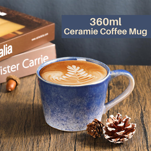 Pengtai gifts for men mug with blue gradient glaze, daily coffee companion