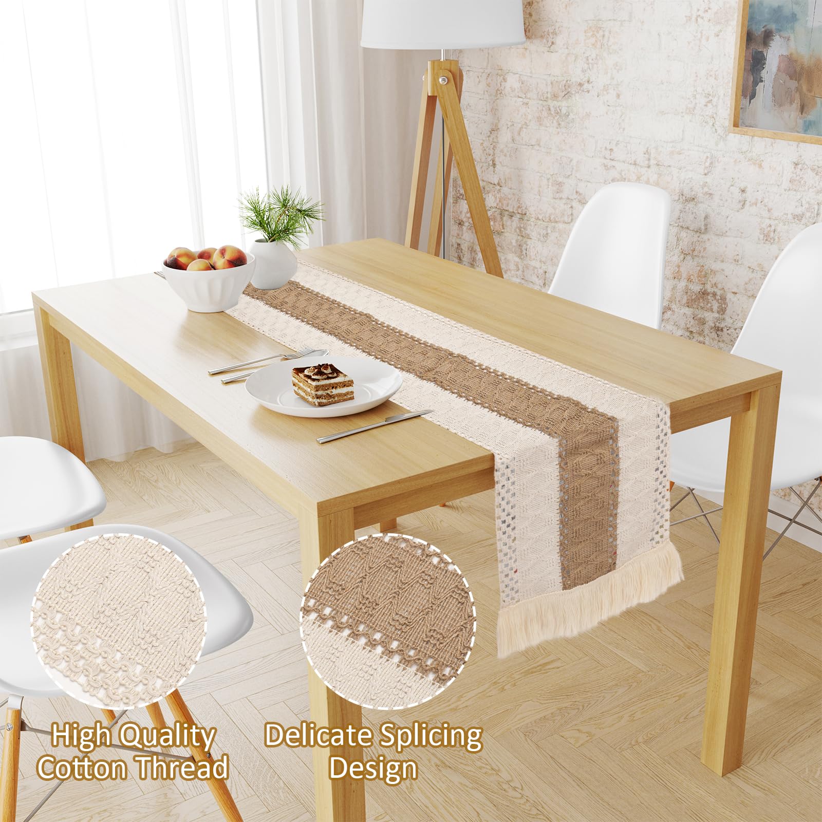 Pengtai boho table runner highlights gatherings with tassels and soft textile texture