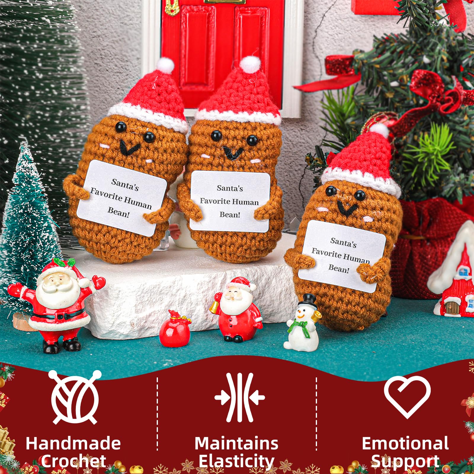 Pengtai knitted doll Christmas design tumbler adds cozy charm for gifting.