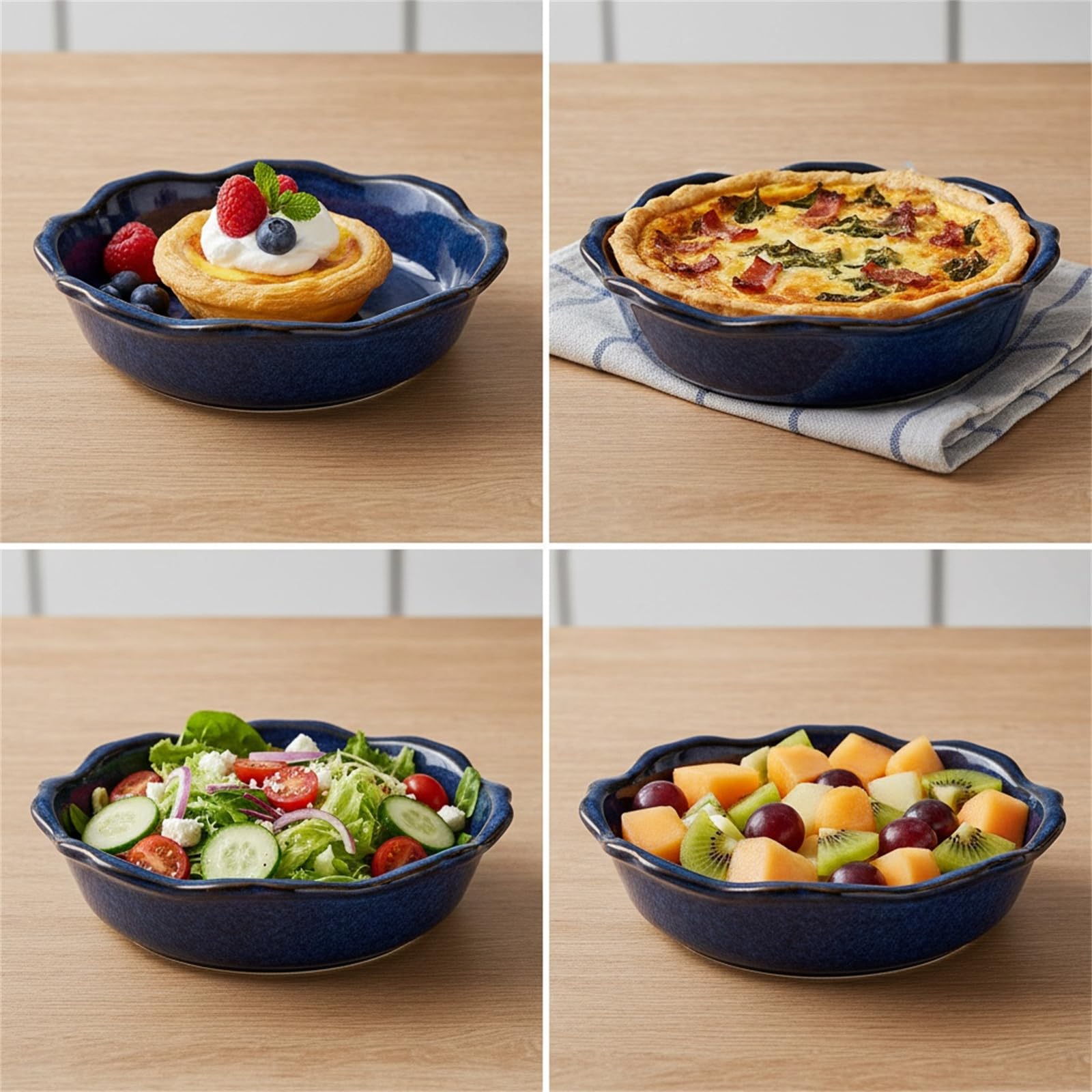 Peohud ceramic dishes for single-serving baking at home.