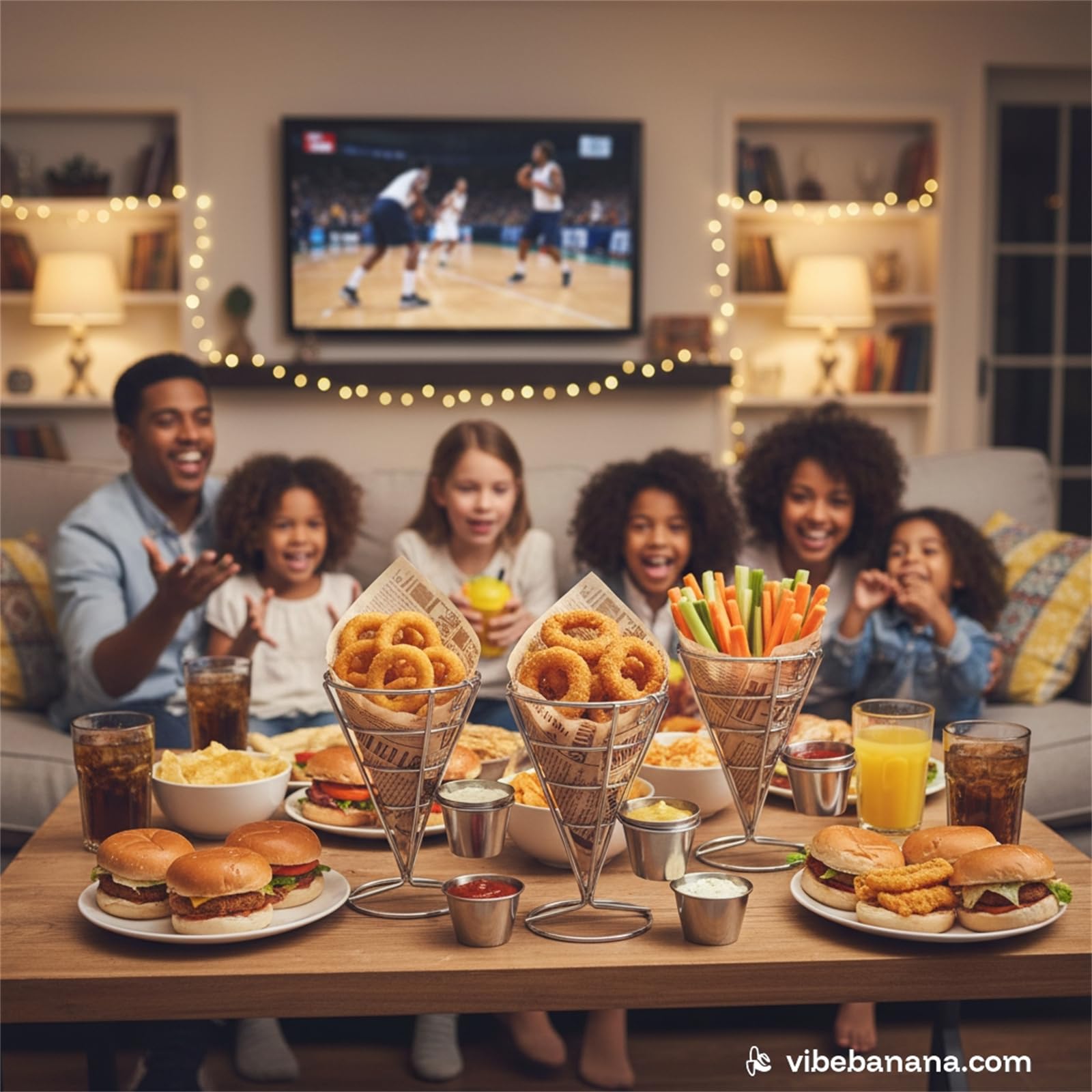 Peohud party buffet rack elevates food presentation at events.
