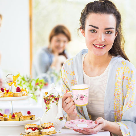Peony Man floral tea party decoration enhances ambiance at gatherings.
